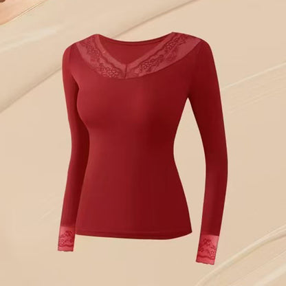 Camellia Fragrance Infused Base Layer Top - Red - XL - Top - image 9