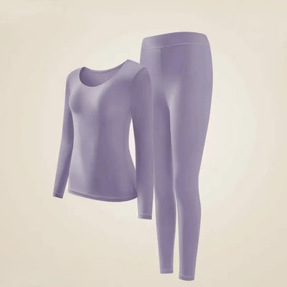 Plusock Camellia Essence Warming Base Layer Top - Purple - XL - A Set - image 15