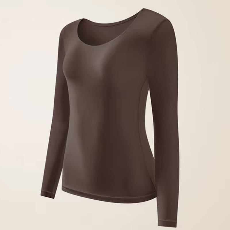 Camellia Essence Warming Base Layer Top - Brown - XL - Top - image 11