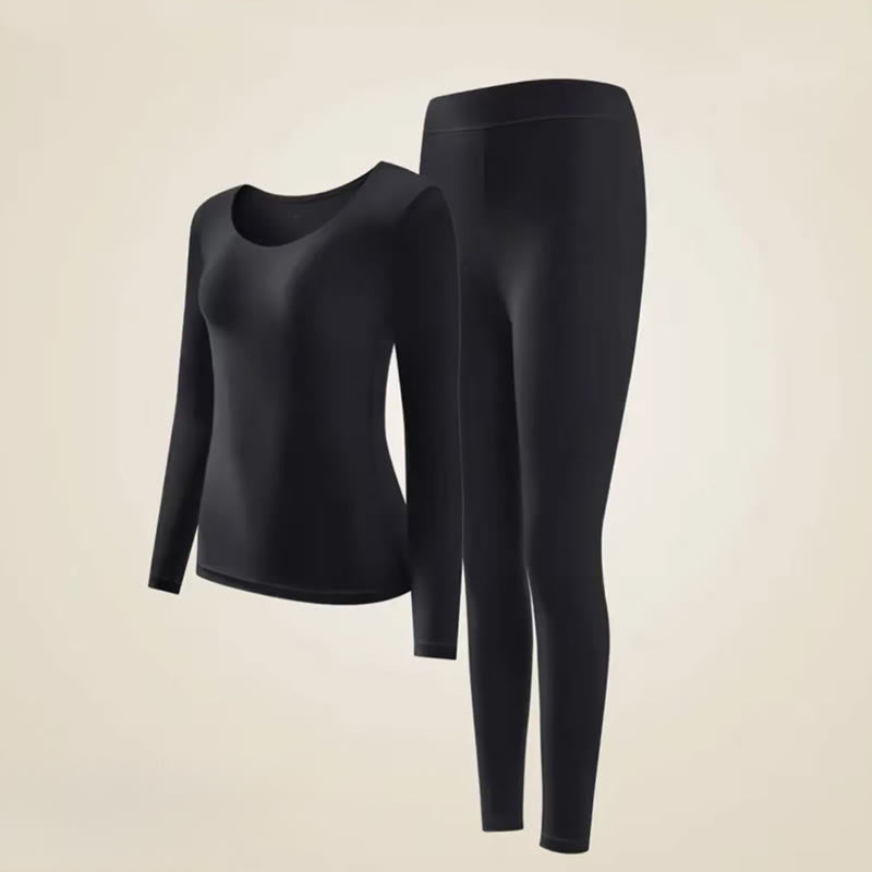 Camellia Essence Warming Base Layer Top - Black - XL - A Set - image 14