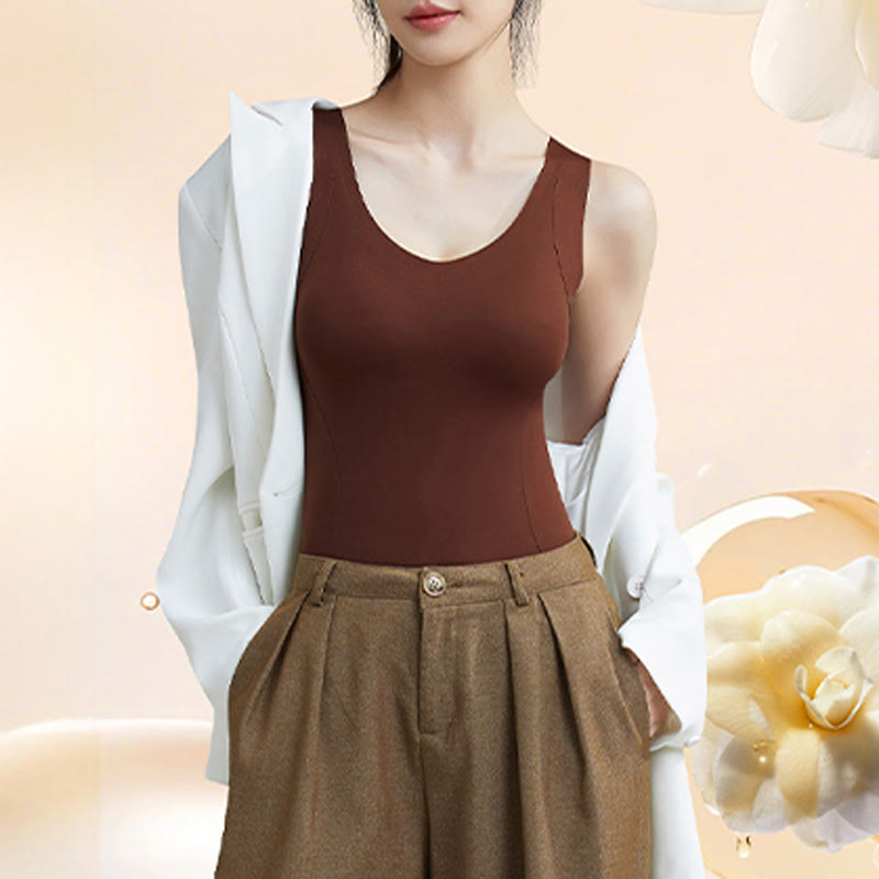 Plusock Plus Size Natural Camellia Aroma Base Layer Vest - image 3