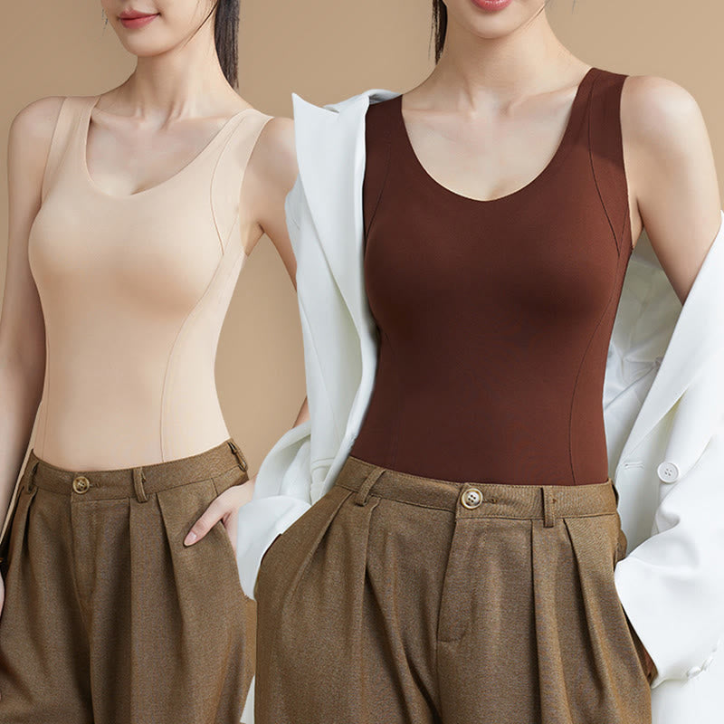 Plusock Plus Size Natural Camellia Aroma Base Layer Vest - image 8