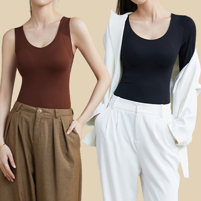 Plusock Plus Size Natural Camellia Aroma Base Layer Vest - image 6