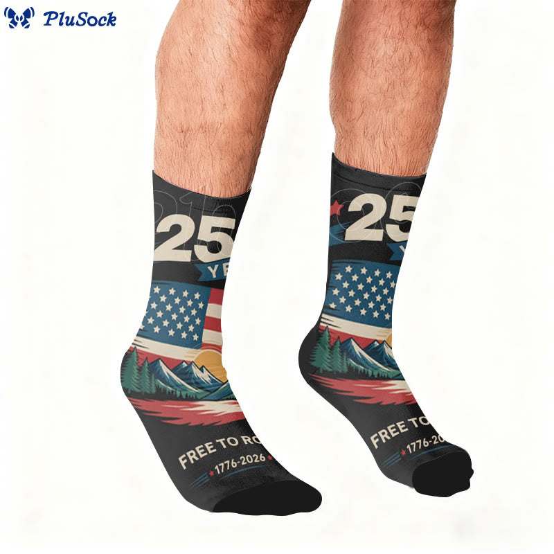United States Alphabet Quarter Socks - image 1