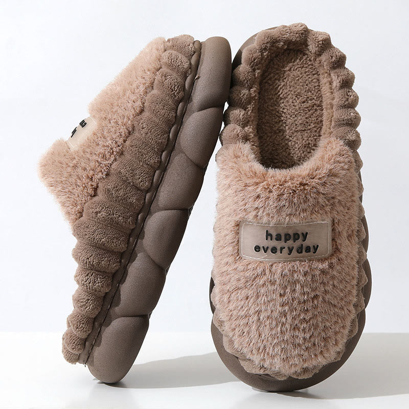 Plus Size Happy Everyday Slippers - Coffee - EU46-47(US9-10) - image 2