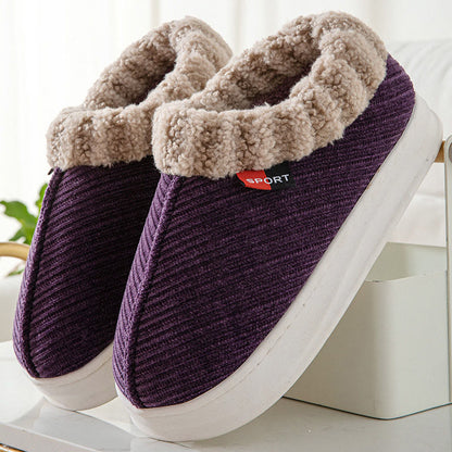 Plusock Plus Size Soft Plush Slippers - Purple - EU43-44(US9-10) - image 10