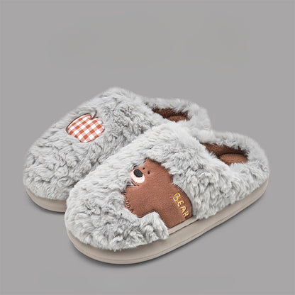 Plus Size Plush Puppy Slippers - Grey - EU44-45(US10-11) - image 12