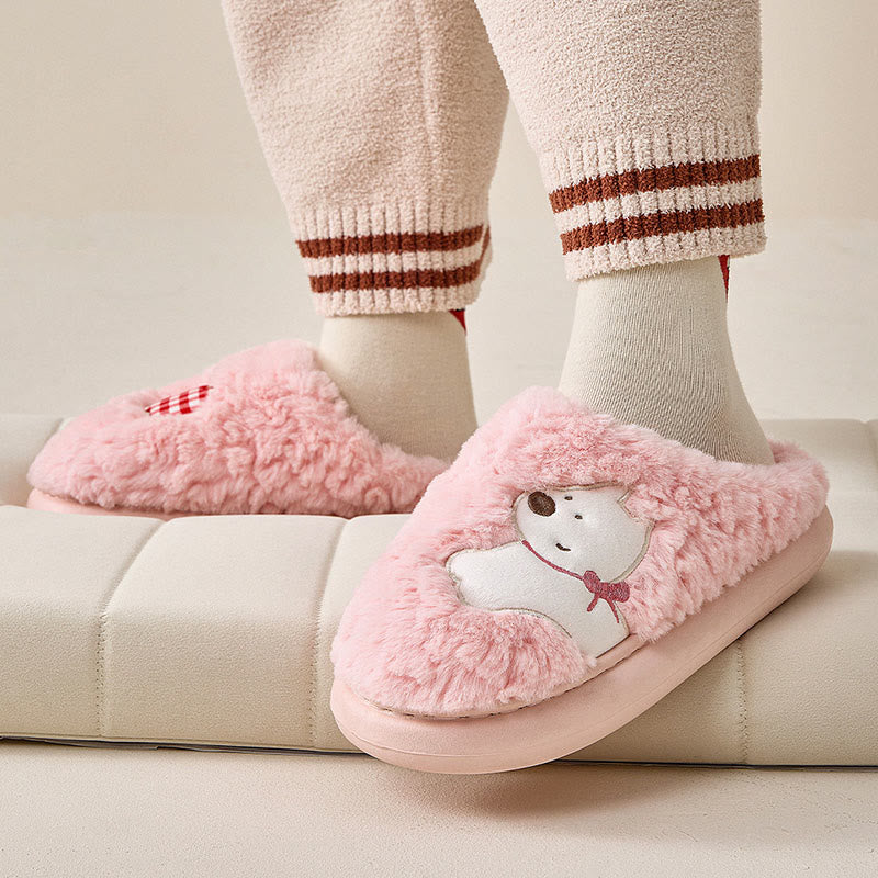Plus Size Plush Puppy Slippers - image 2