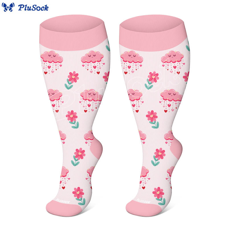 Plusock Plus Size Dreamy Skies Compression Socks(3 Pairs) - image 4