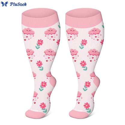 Plusock Plus Size Dreamy Skies Compression Socks(3 Pairs) - image 4