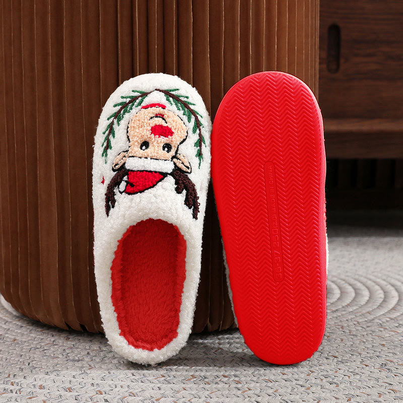 Plusock Plus Size Merry Xmas Deer Slippers - image 1