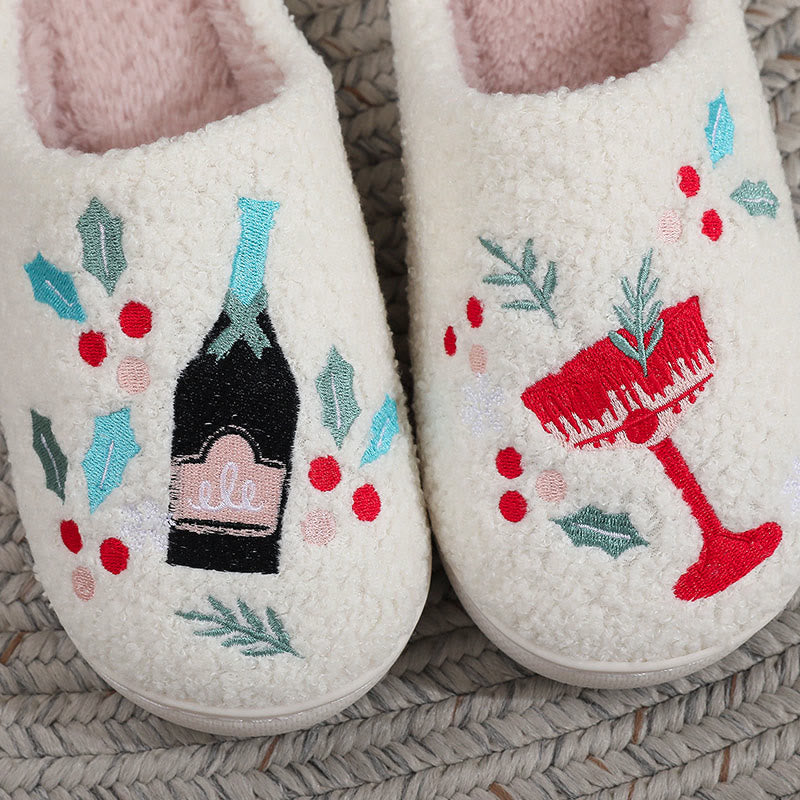 Plusock Plus Size Berry Wine Glass Slippers - image 7