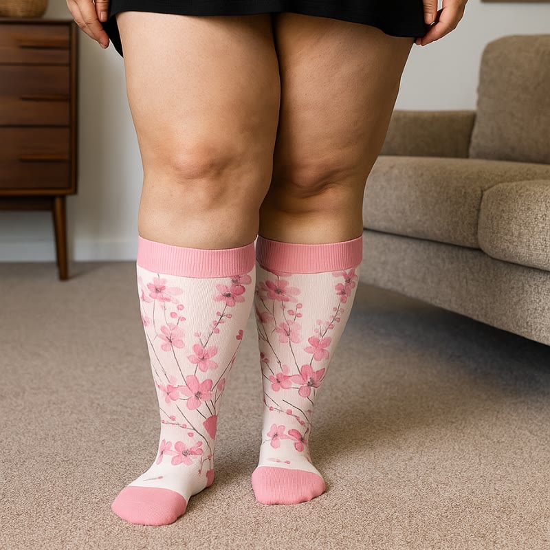 Plus Size Blossom Compression Socks(3 Pairs) - image 2