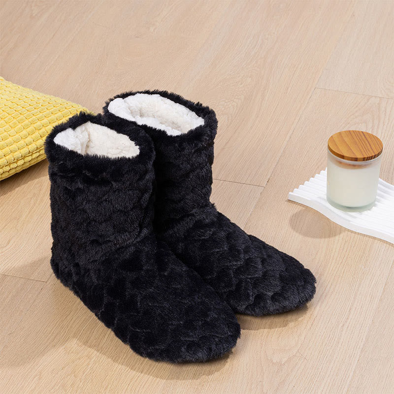 High Top Solid Color Slipper Socks - Black - EU38-40(US5-7) - image 5