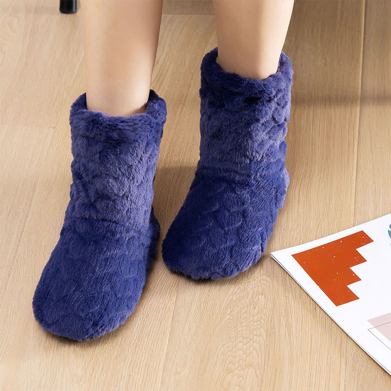 High Top Solid Color Slipper Socks - image 1