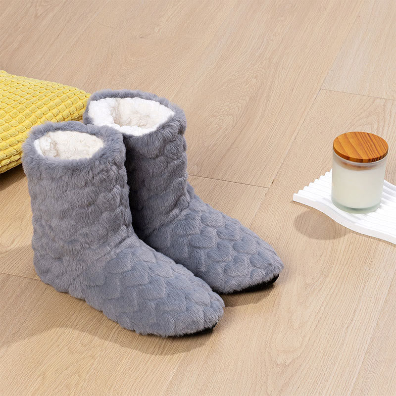 High Top Solid Color Slipper Socks - Grey - EU38-40(US5-7) - image 8