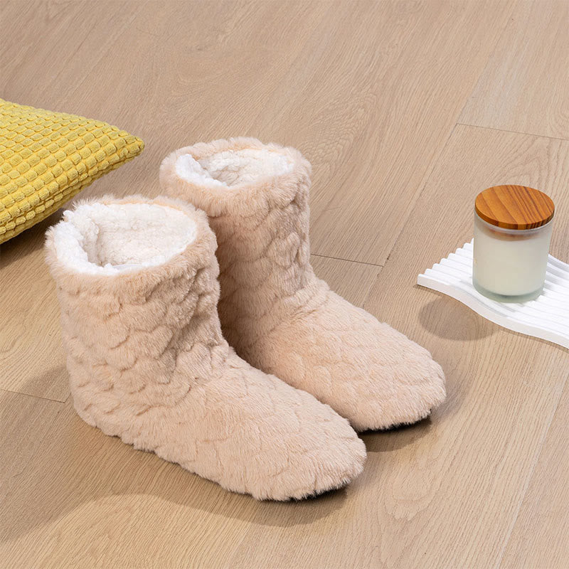 High Top Solid Color Slipper Socks - Khaki - EU38-40(US5-7) - image 10
