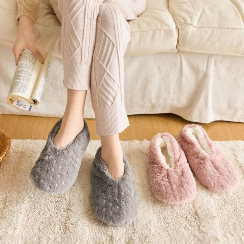 Plus Size Stamping Dots Slipper Socks - image 1