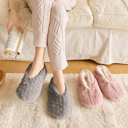 Plus Size Stamping Dots Slipper Socks - image 1