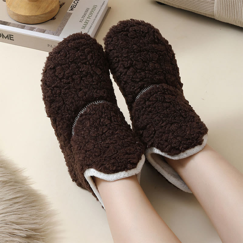 Plus Size Cozy Home Slippers - Coffee - EU44-45(US9-10) - image 7