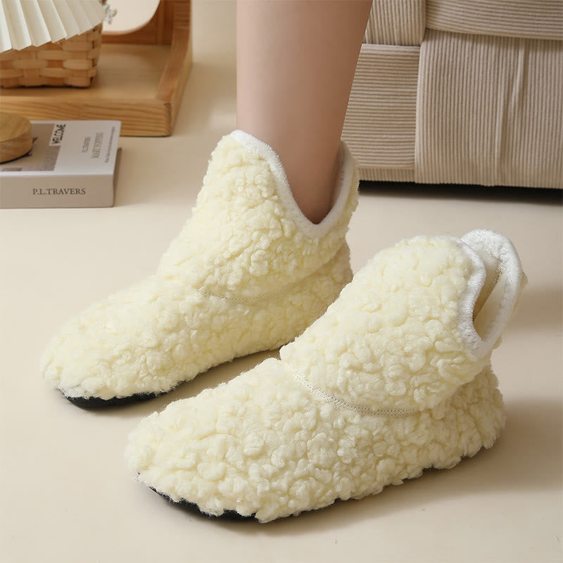 Plus Size Cozy Home Slippers - Beige - EU44-45(US9-10) - image 4