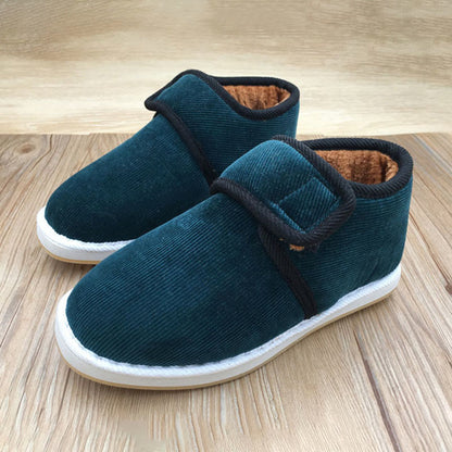 Plus Size Velcro Heat Retention Slippers - Dark Green - EU42(US7.5) - image 6