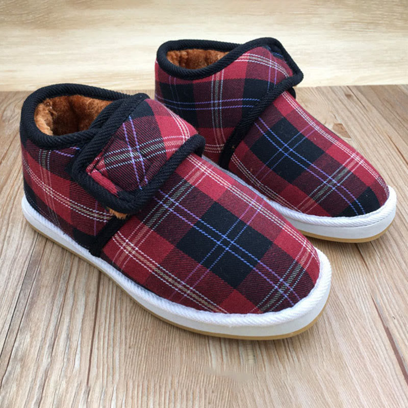 Plus Size Big Red Plaid Slippers - image 2