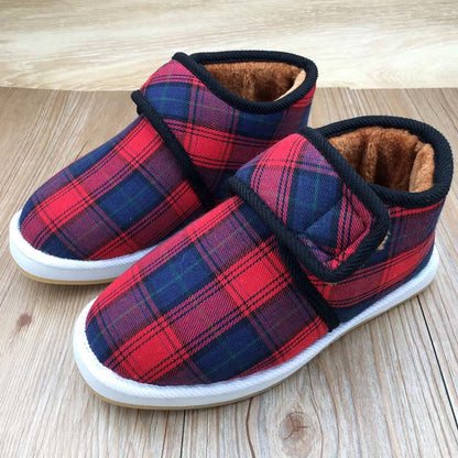Plus Size Big Red Plaid Slippers - Red - EU42(US7.5) - image 0