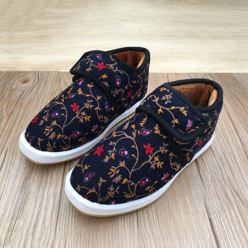 Plus Size Flower Plant Leopard Print Slippers - Dark Blue - EU42(US7.5) - image 7