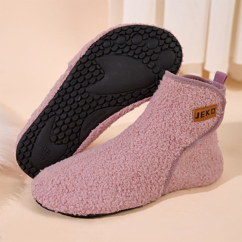 Plus Size Solid Color Velcro Slippers - image 14