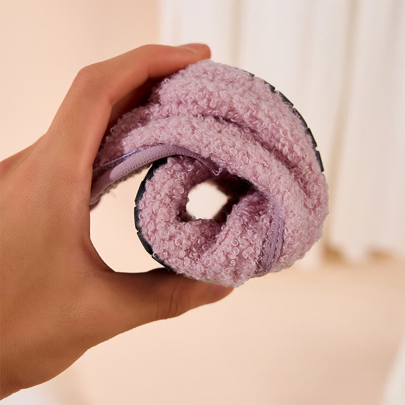 Plus Size Solid Color Velcro Slippers - image 8