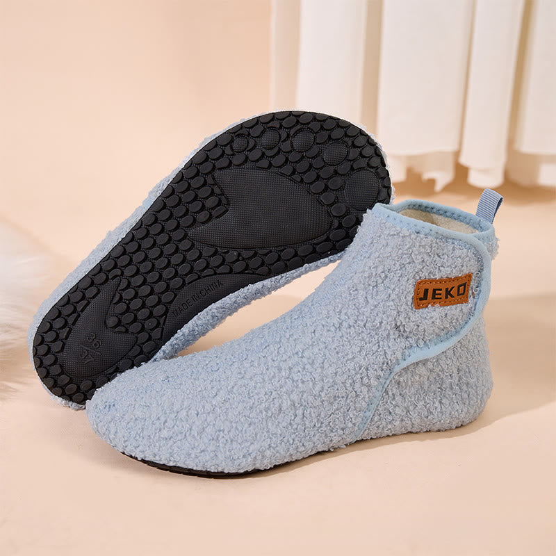 Plus Size Solid Color Velcro Slippers - image 16