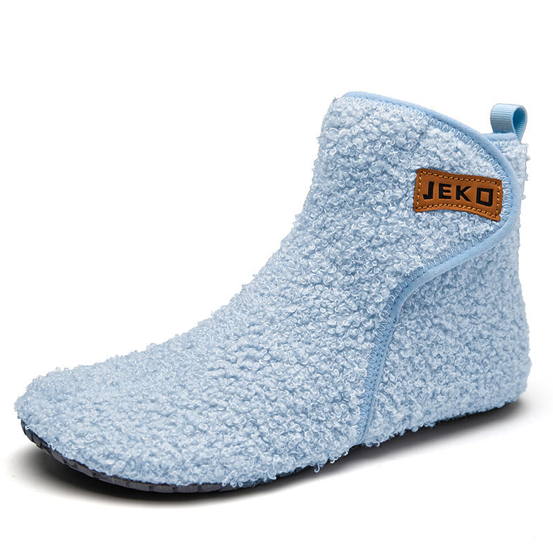 Plus Size Solid Color Velcro Slippers - Blue - EU42-43(US8.5-9) - image 15