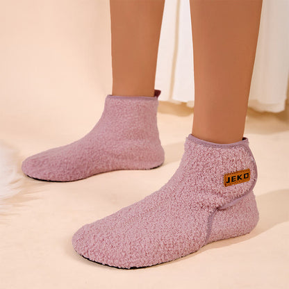 Plus Size Solid Color Velcro Slippers - image 6