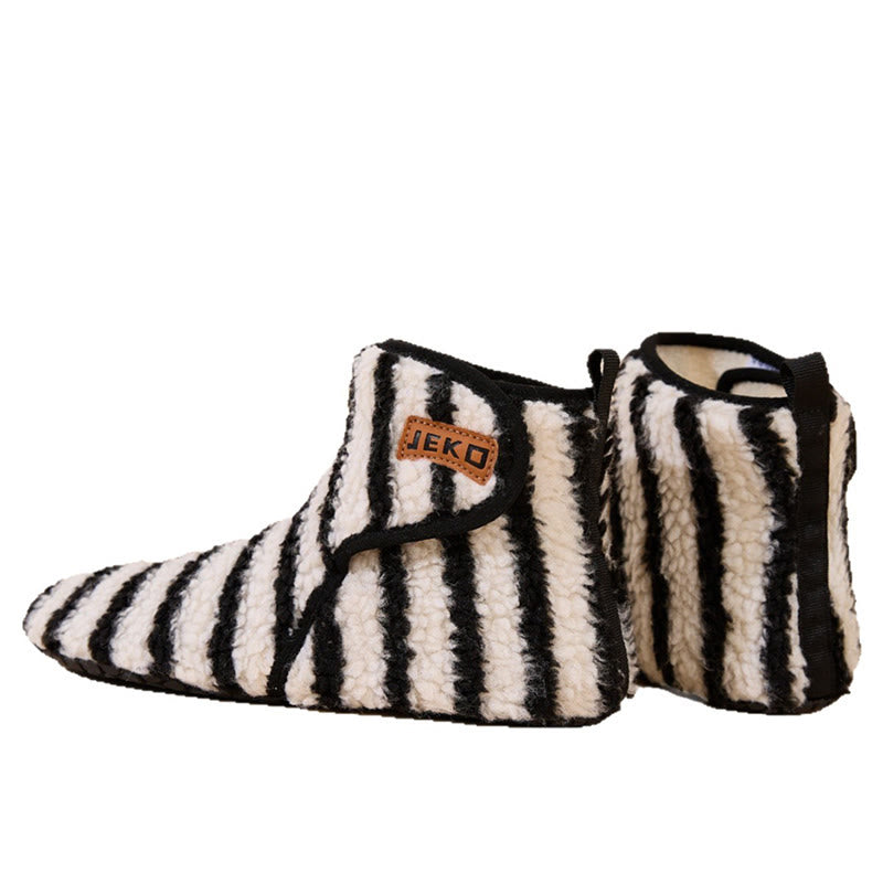 Plus Size Stripe Slippers - Black - EU42-43(US8.5-9) - image 11