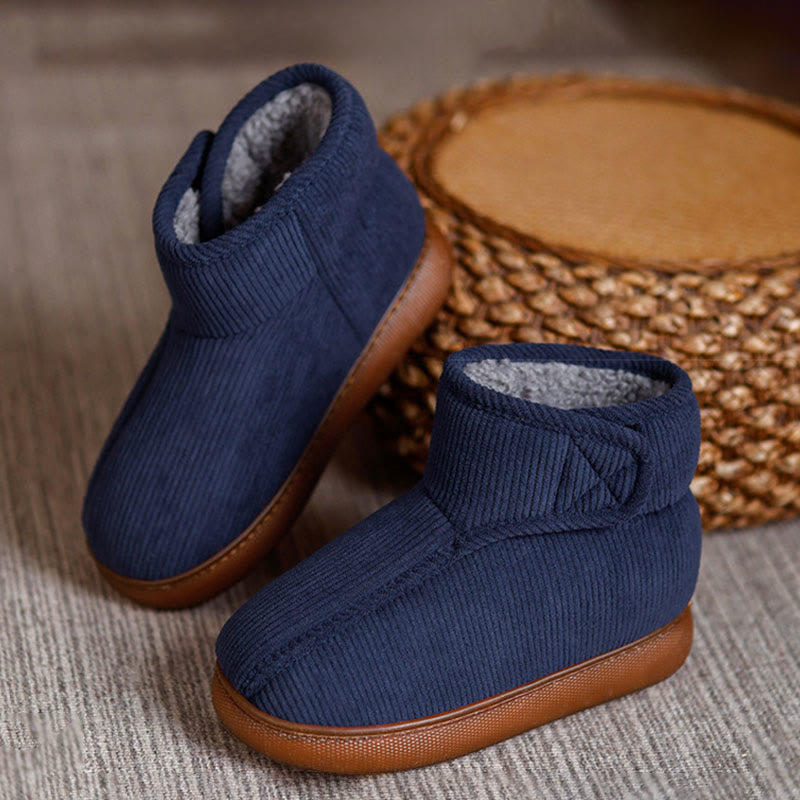 Plus Size Fleece Lined Velcro Slippers - image 11