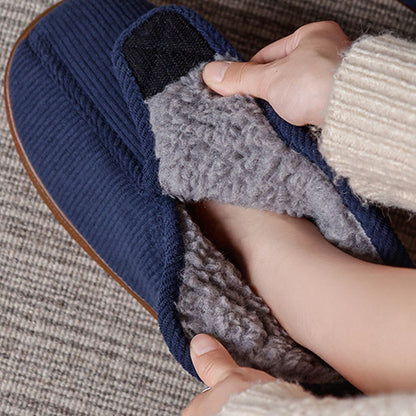 Plus Size Fleece Lined Velcro Slippers - image 3