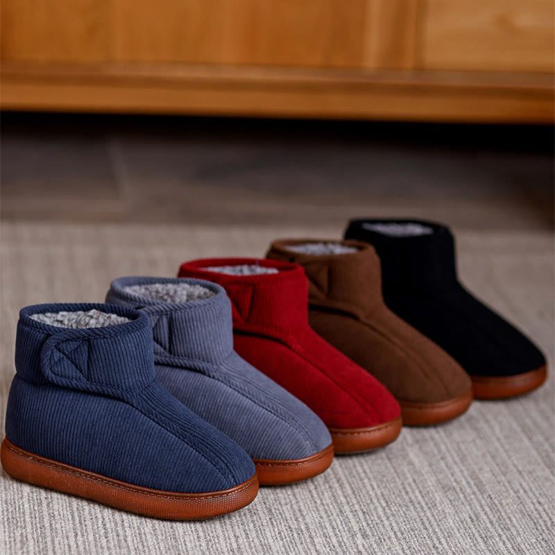 Plus Size Fleece Lined Velcro Slippers - image 6