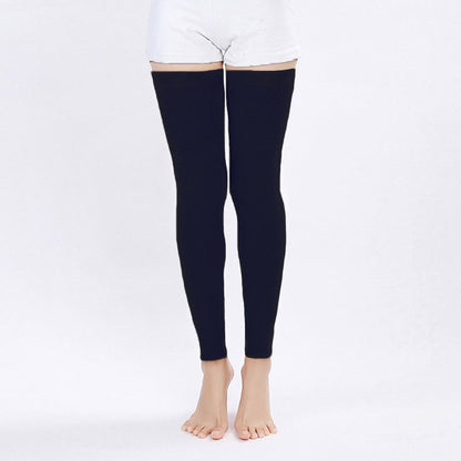 Plusock Solid Color Long Thigh Sleeves - Navy Blue - XL - image 8