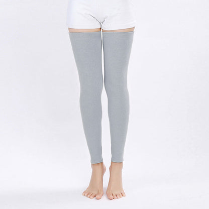 Plus Size Solid Color Long Thigh Sleeves - Dark Grey - XL - image 7