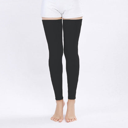 Plus Size Solid Color Long Thigh Sleeves - image 6