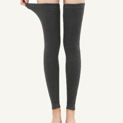 Plus Size Solid Color Long Thigh Sleeves - image 0