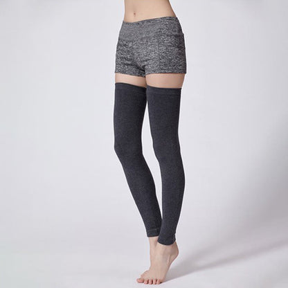 Plus Size Solid Color Long Thigh Sleeves - image 3