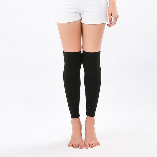 Plus Size Solid Color Knee Sleeves - Black - XL - image 0
