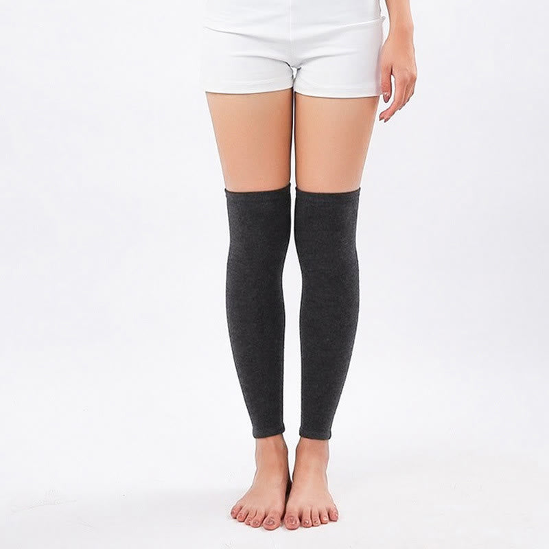 Plus Size Solid Color Knee Sleeves - Dark Grey - XL - image 1