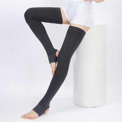 Plus Size Smooth Stirrup Thigh Sleeves - Dark Grey - XL - image 4