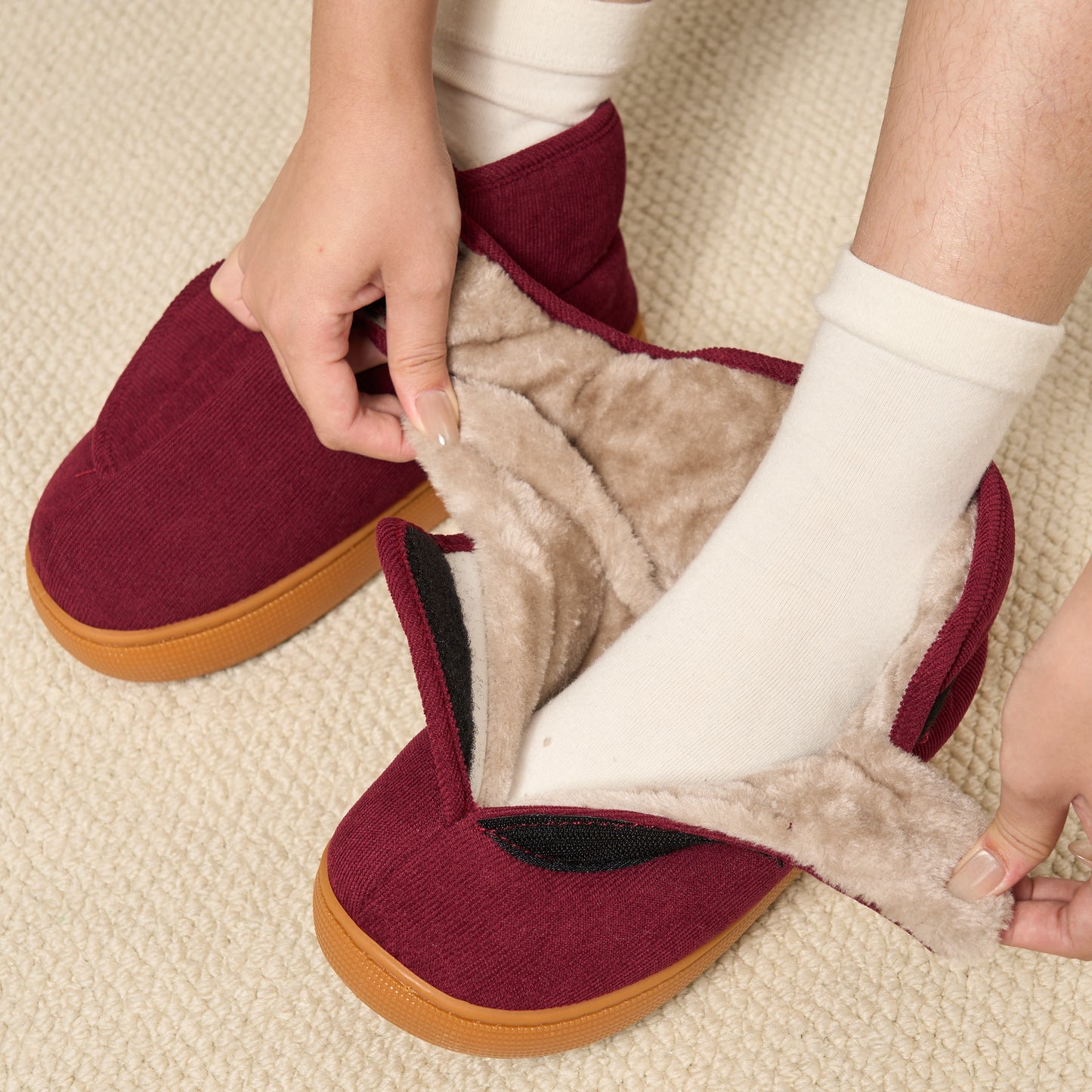 Plus Size Warm Ankle Slippers - image 1