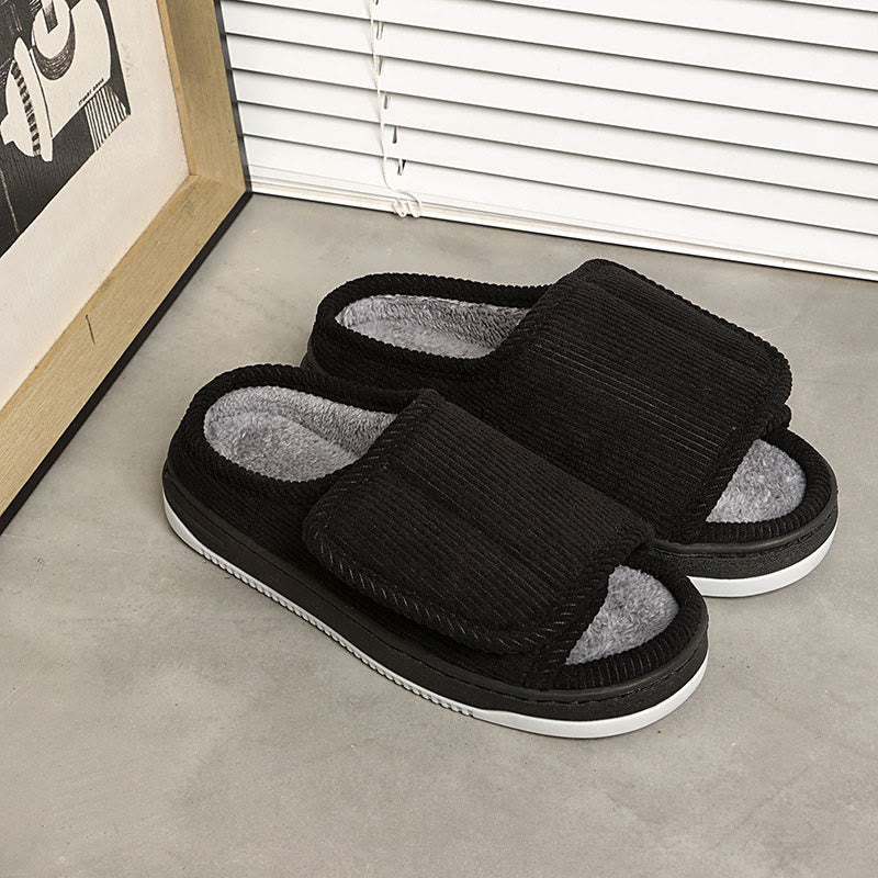 Plus Size Durable Sole Slippers - Black - EU48-49(US12.5-13) - image 14