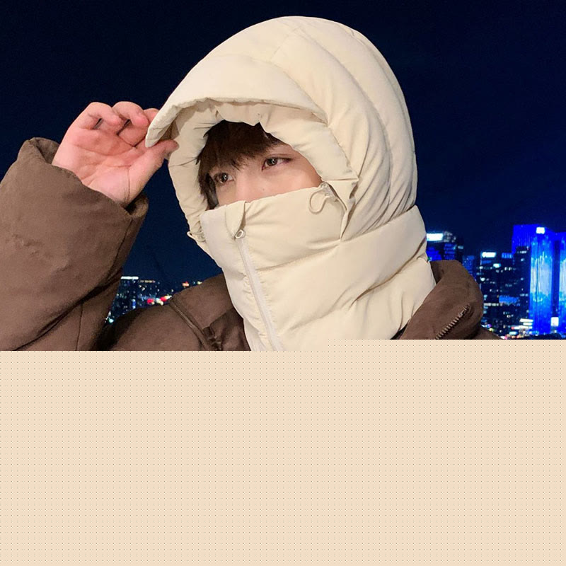 Winter Fleece Lined Hooded Scarf - image 0