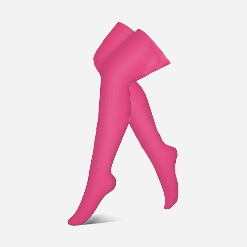 Pink Dots Series Thigh High Compression Socks(3 Pairs) - Rose - S/M - image 1